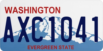 WA license plate AXC1041