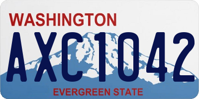 WA license plate AXC1042