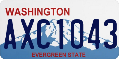 WA license plate AXC1043