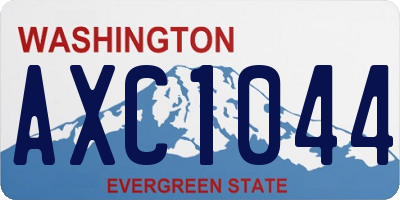 WA license plate AXC1044