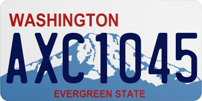 WA license plate AXC1045
