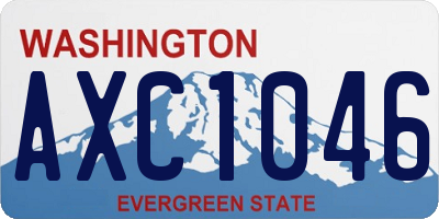 WA license plate AXC1046