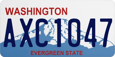WA license plate AXC1047