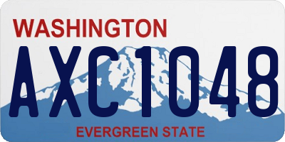 WA license plate AXC1048