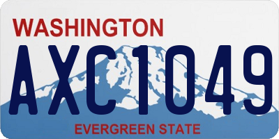 WA license plate AXC1049