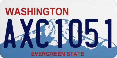 WA license plate AXC1051