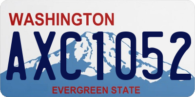 WA license plate AXC1052