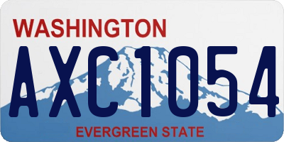 WA license plate AXC1054