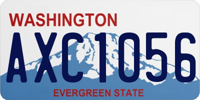 WA license plate AXC1056