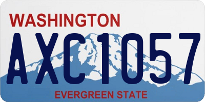 WA license plate AXC1057