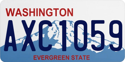 WA license plate AXC1059