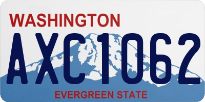WA license plate AXC1062