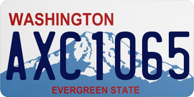 WA license plate AXC1065