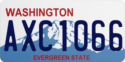 WA license plate AXC1066