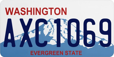 WA license plate AXC1069
