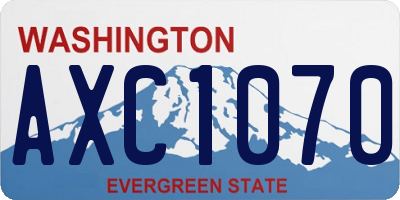 WA license plate AXC1070