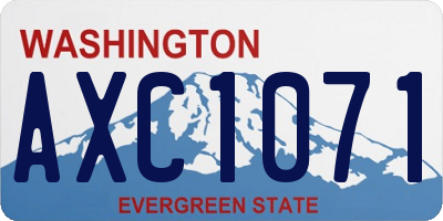WA license plate AXC1071