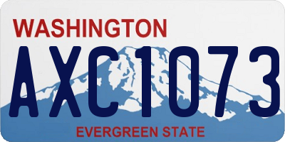 WA license plate AXC1073