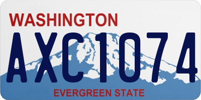 WA license plate AXC1074