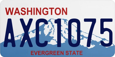 WA license plate AXC1075