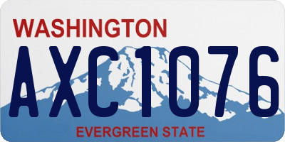 WA license plate AXC1076