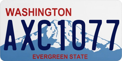 WA license plate AXC1077