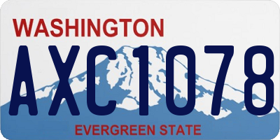 WA license plate AXC1078