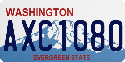 WA license plate AXC1080