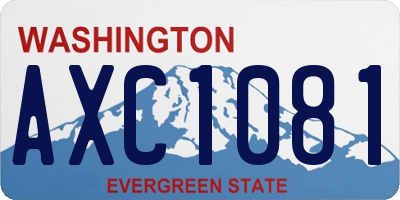 WA license plate AXC1081