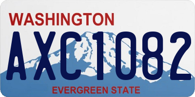 WA license plate AXC1082