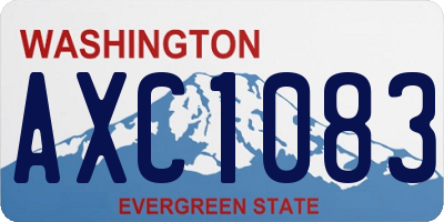 WA license plate AXC1083