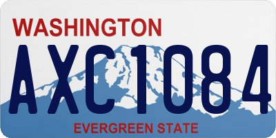 WA license plate AXC1084