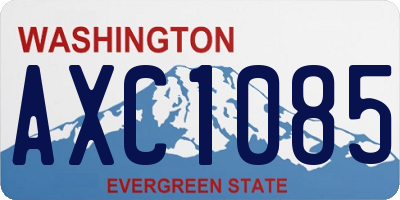 WA license plate AXC1085