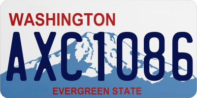 WA license plate AXC1086