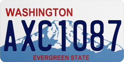 WA license plate AXC1087