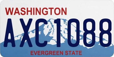WA license plate AXC1088