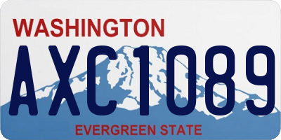 WA license plate AXC1089