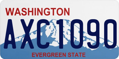 WA license plate AXC1090