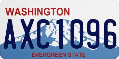 WA license plate AXC1096