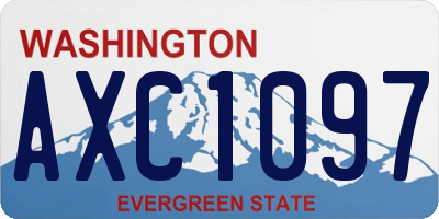 WA license plate AXC1097