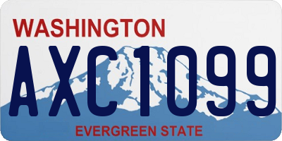 WA license plate AXC1099