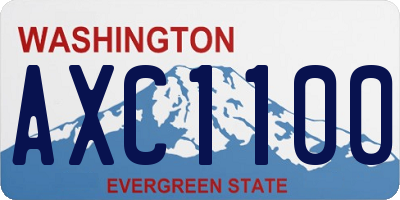 WA license plate AXC1100