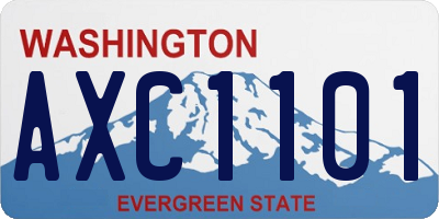 WA license plate AXC1101