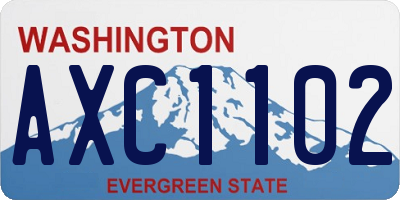WA license plate AXC1102