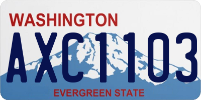 WA license plate AXC1103