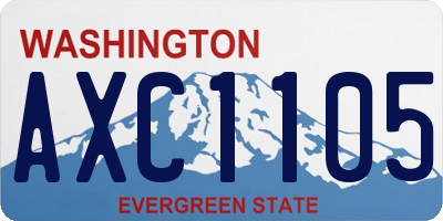 WA license plate AXC1105