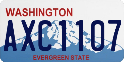 WA license plate AXC1107