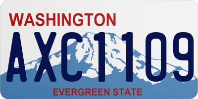 WA license plate AXC1109