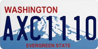 WA license plate AXC1110