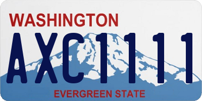 WA license plate AXC1111